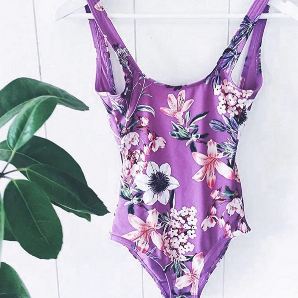 Auguste the label moonflower floral one piece swim